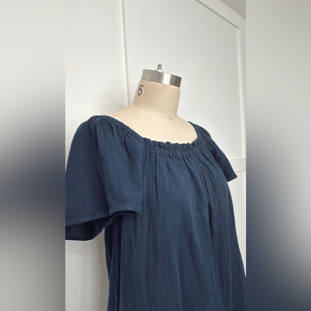 GAP Factory Blue Ruffled Off-Shoulder Sundress - Picture 2 of 2